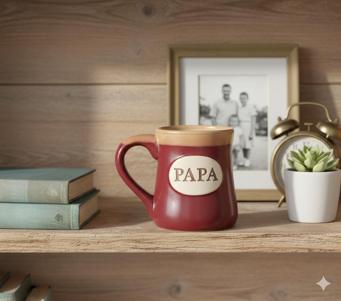 Amazon.com | burton+BURTON Papa Message 18oz Porcelain Coffee Mug